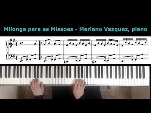 Milonga para as missoes - Piano solo (+ Partitura)