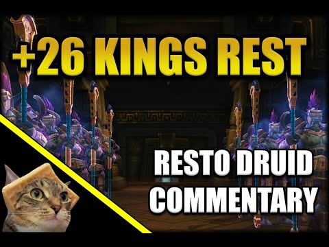 Resto Druid High M+ Commentary - 26 King's Rest