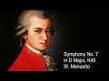 W. A. Mozart - Symphony No. 7 in D Major, K45 - III. Menuetto.