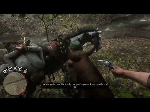Red Dead Redemption 2 - Mark Johnson bounty full mission, high honor play.