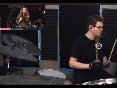 NEMOPHILA - MONSTERS Drum Cover Done By 7 Different Twitch Streamers REACTION FIRST TIME HEARING