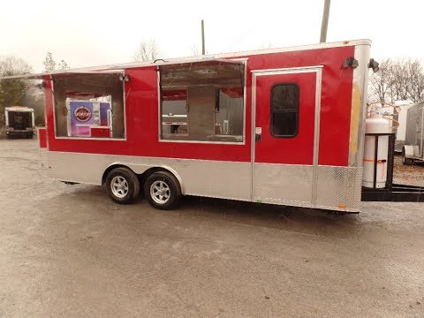 Concession 8.5x20 Red Kettle Corn Trailer