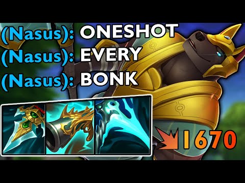 WHEN NASUS GOES CRIT... EVERY Q IS A KILL (INSANE DAMAGE BONKS)