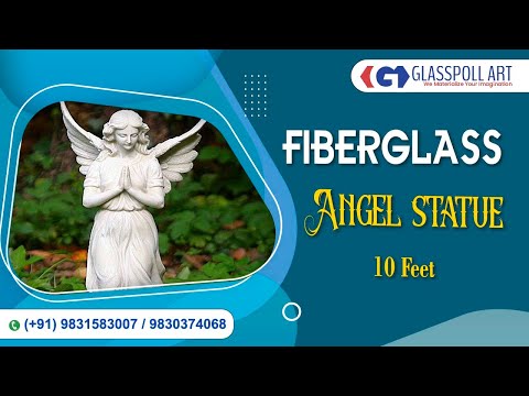 Multicolor round fiberglass 10 feet height angel statue, for...
