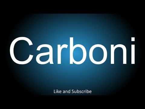 How to correctly pronounce in Italian - Carboni.