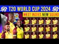 ICC T20 World Cup 2024 West Indies Squad | West Indies T20 world cup 2024 squad | WI World cup 2024