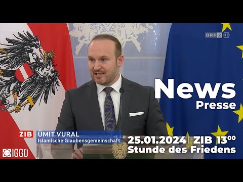 Stunde für den Frieden - ZIB 13:00 I 25.01.2024