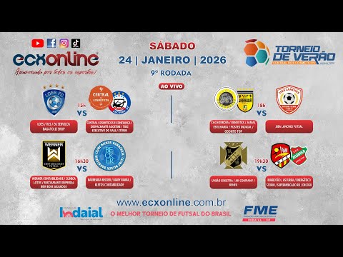9ª RODADA | 39º TORNEIO DE VERÃO DE INDAIAL ''Central dos Cosméticos'' | 24 01 2026