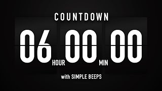 6 Hours Countdown Timer Flip Clock ✔️