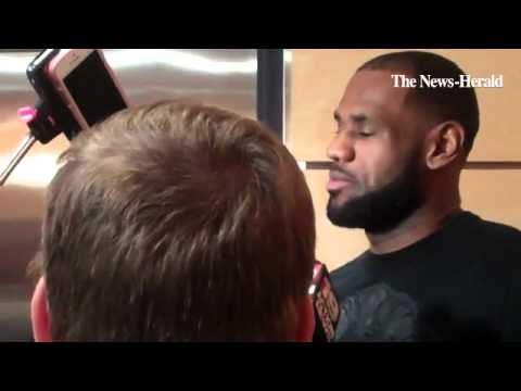 Cavaliers forward LeBron James is concerned with his team's defensive effort.