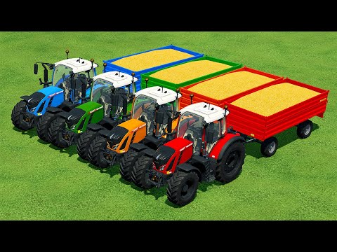 HARVESTING AND LOAD CORN WITH FENDT TRACTORS - Farming Simulator 22