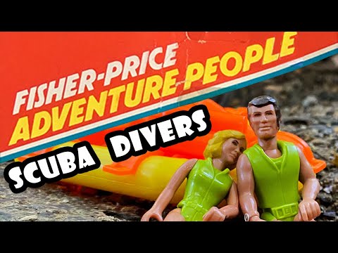 Fisher-Price Adventure People Scuba Divers Set #353 1976 to 1981 Action Figures