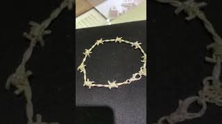 Silver Barbed Wire Bracelet