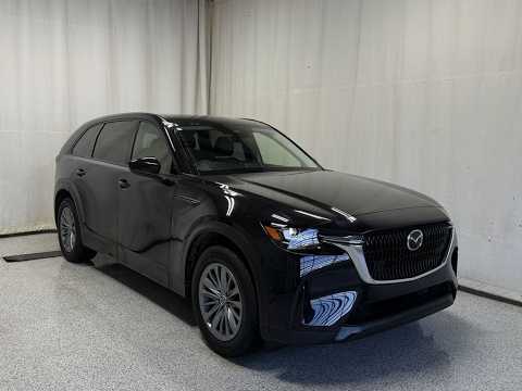 2024 Mazda CX-90 MHEV GS-L AWD in Black for sale at Park Mazda in Sherwood Park, AB