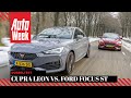 Ford Focus ST vs Cupra Leon - AutoWeek dubbeltest - English subtitles