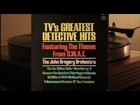 The John Gregory Orchestra - TV's Greatest Detective Hits - vinyl lp album - Six Million Dollar Man