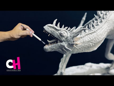 Sculpting DRAGON Out of Air-Dry Clay | Step-by-Step [ Timelapse ]
