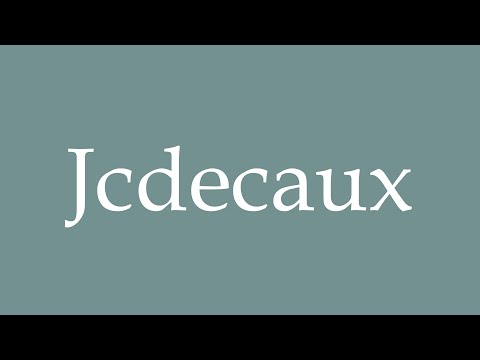 How to pronounce ''Jcdecaux'' in French