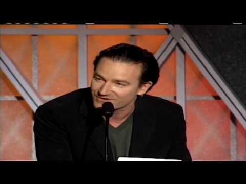 Bono inducts Bruce Springsteen at Rock and Roll Hall of Fame inductions 1999