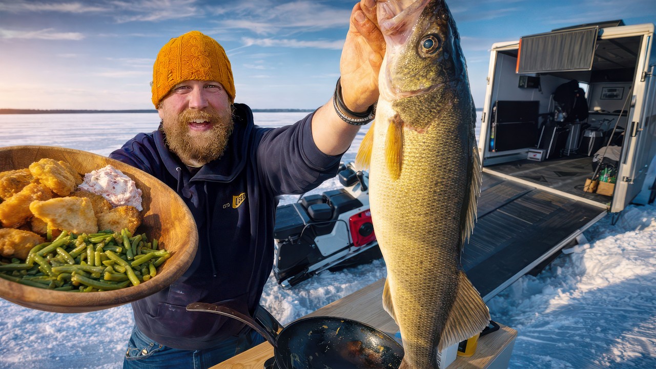 Lake Erie, Ohio walleye Catch and Cook \ Ep.3 On the Ice Season 2 The Road Trip