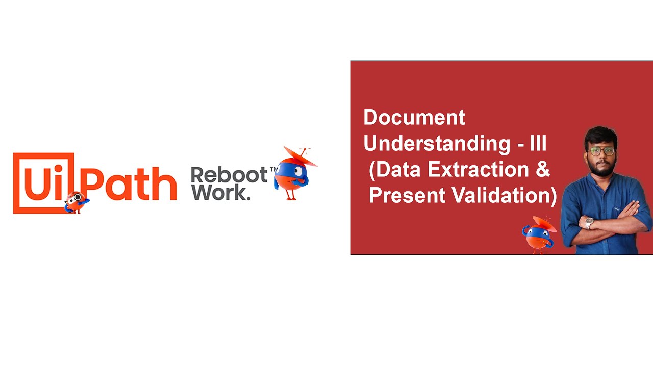 UiPath Tutorial | Document Understanding - Data Extract Scope and Present Validation