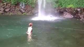 preview picture of video 'pristine Camiguin waterfall refreshing swim, Philippines'