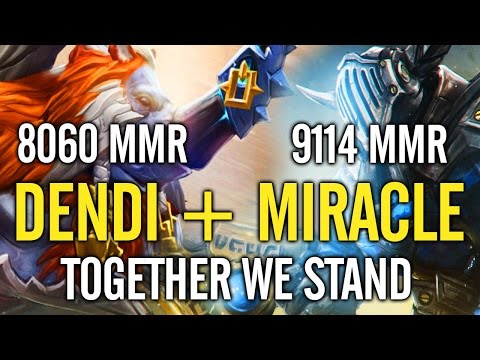 Dendi Solo Mid + Miracle Carry - Together We Stand Dota 2 Ranked