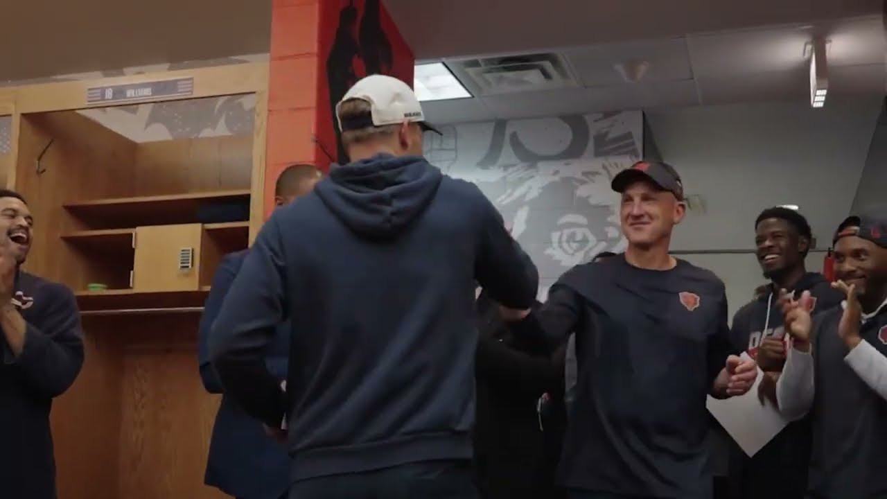 Ben Johnson Bears Locker Room
