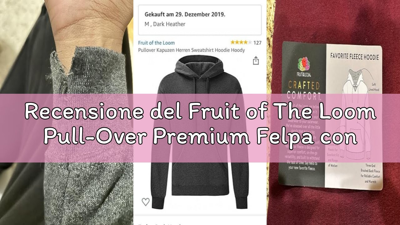 Recensione del Fruit of The Loom Pull-Over Premium Felpa con Cappuccio Uomo (Pacco da 1)