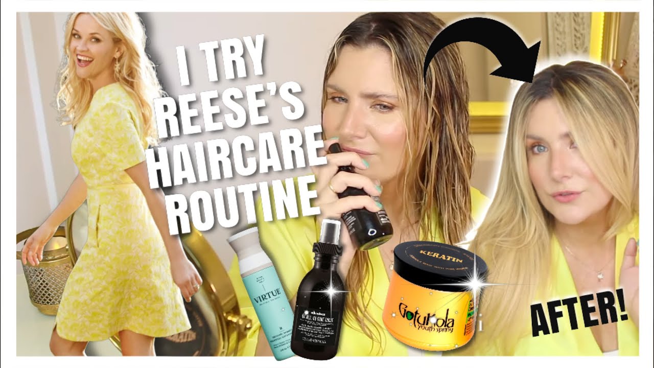 I TRY REESE WITHERSPOON'S HAIRCARE ROUTINE FOR BLEACHED, FRIZZY, DAMAGED HAIR. DID IT WORK