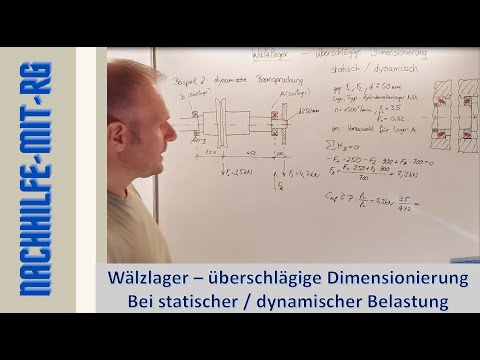 Wälzlager berechnen | Kugellager | Dimensionierung | Vorauswahl | stat. Belastung | dyn. Belastung