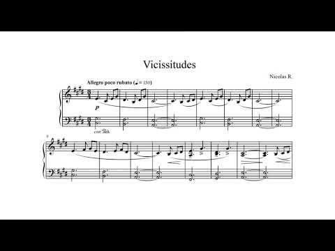 Vicissitudes (Piano Original) | Notes Sheet Music Video | Nicolas R.