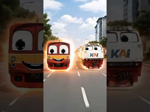 KERETA API LOKOMOTIF CC206 ADU KECEPATAN DENGAN KRL #keretaapi #train #lokomotif #railway