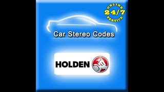 HOLDEN Car stereo codes | Online service