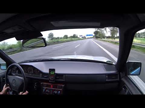 Mercedes W124 E420 500E 100 - 260 km/h (GPS). E50 AMG M119 Beschleunigung 100 - 200 - 262 km/h