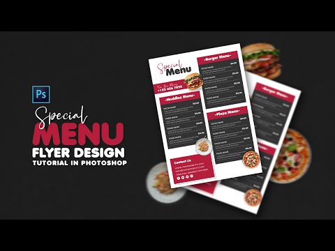 How to Design Food Special Menu Flyer Adobe Photoshop Tutorial Speed Art Grafix Mentor