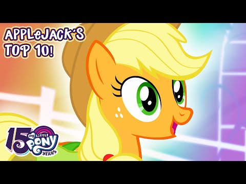 Applejack - Top 10 Episodes 🍎 My Little Pony Friendship Is Magic 15th Anniversary 🎉 Full Episodes