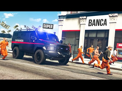 I ROB ALL BANKS in GTA 5 RP with the CARABINIERI CARS!