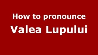 How to pronounce Valea Lupului