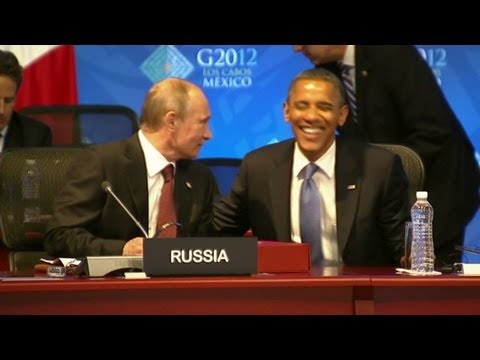 Putin and Obama share a laugh at G-20 (2012)