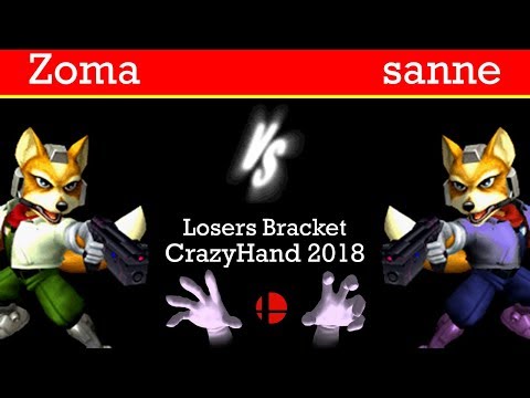 CrazyHand 2018 Losers Bracket - Zoma(Fox) vs. Sanne(Fox)