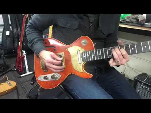 Postal 12 String Texas Fireball Burn Orange Birdseye Maple Lipstick & TV Jones Pickups New Video image 12