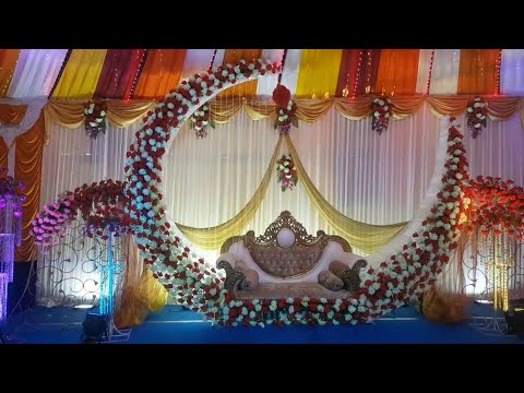Wedding Stage Flowers Decoration Marriage Hall Decoration Humayun Shaikh 9008926847