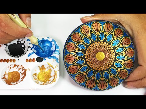 Mandala Art Dot Painting Rocks Tutorial Painted Stones for Beginners How To Drawing Satisfying Video