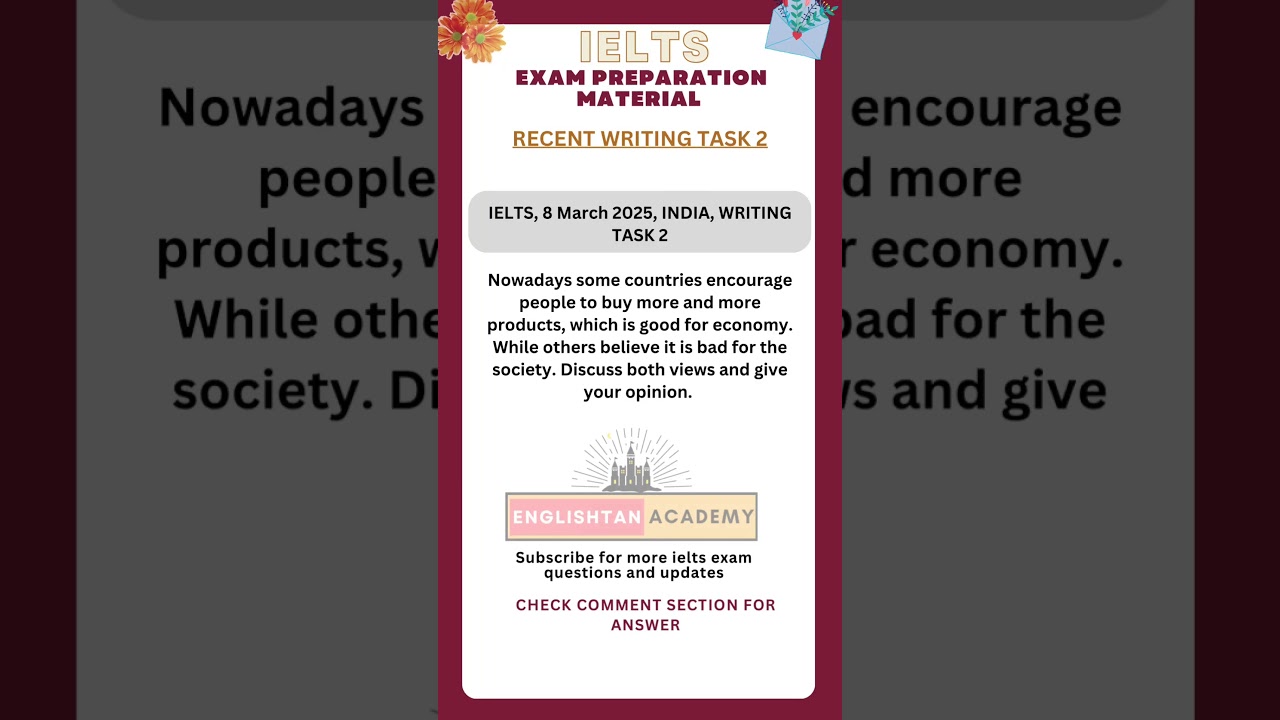 IELTS recent writing task 2 | 8 March 2025 IELTS Exam #ielts #ieltspreparation #ieltsexam