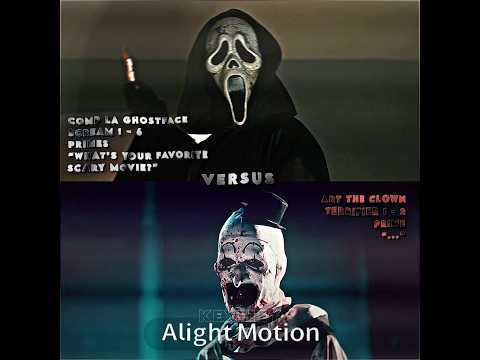 Comp LA Ghostface vs Art The Clown | #scream #ghostface #vs #terrifier #arttheclown #horror