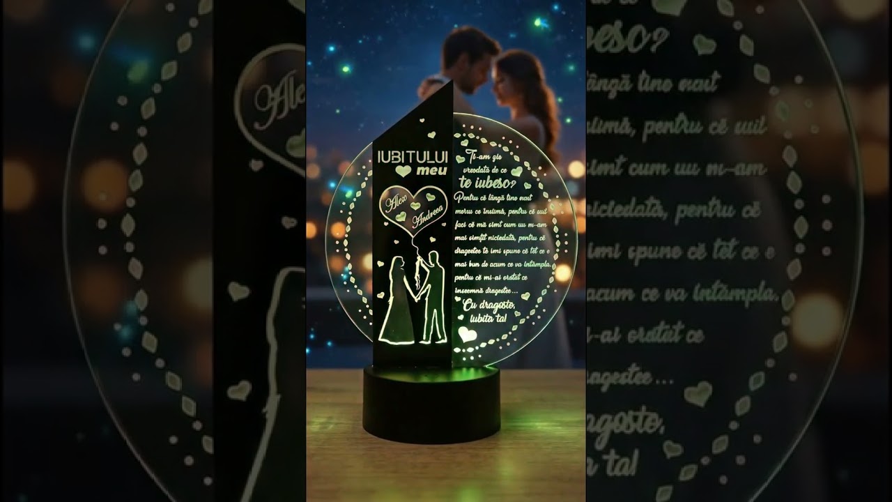 Thumbnail video Cadou personalizat Trofeu LED – Iubitului meu