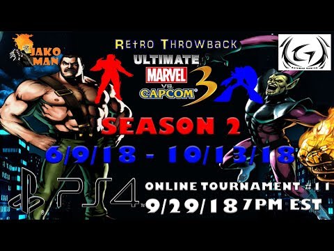 Retro Throwback UMVC3 Season 2 PS4 Online Tournament #11 9/29/18