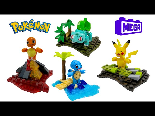 Vídeo relacionado con Mega Pokémon Entrenador Principiante Pack 8 Pokeballs con Personajes, 191 Bloques de construcción, Incluye a Bulbasaur, Charmander, Squirtle y Pikachu Entre Otros, Juguete +6 años (HTJ75)