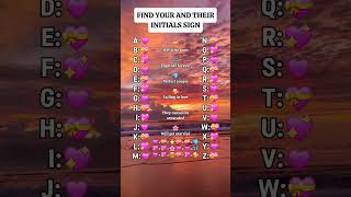 Find your and their initials sign #shorts #initials #youtubeshorts